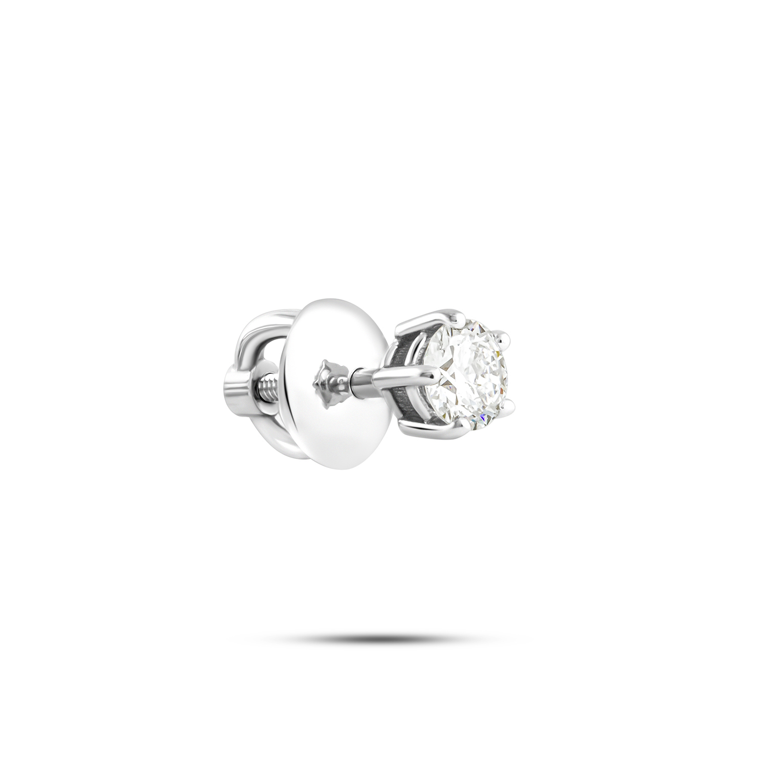 Моносерьга из белого золота с бриллиантом