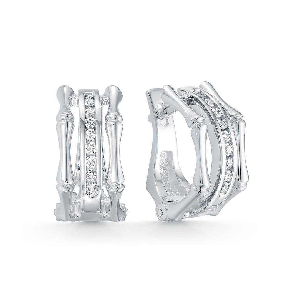 Серьги из белого золота с бриллиантами