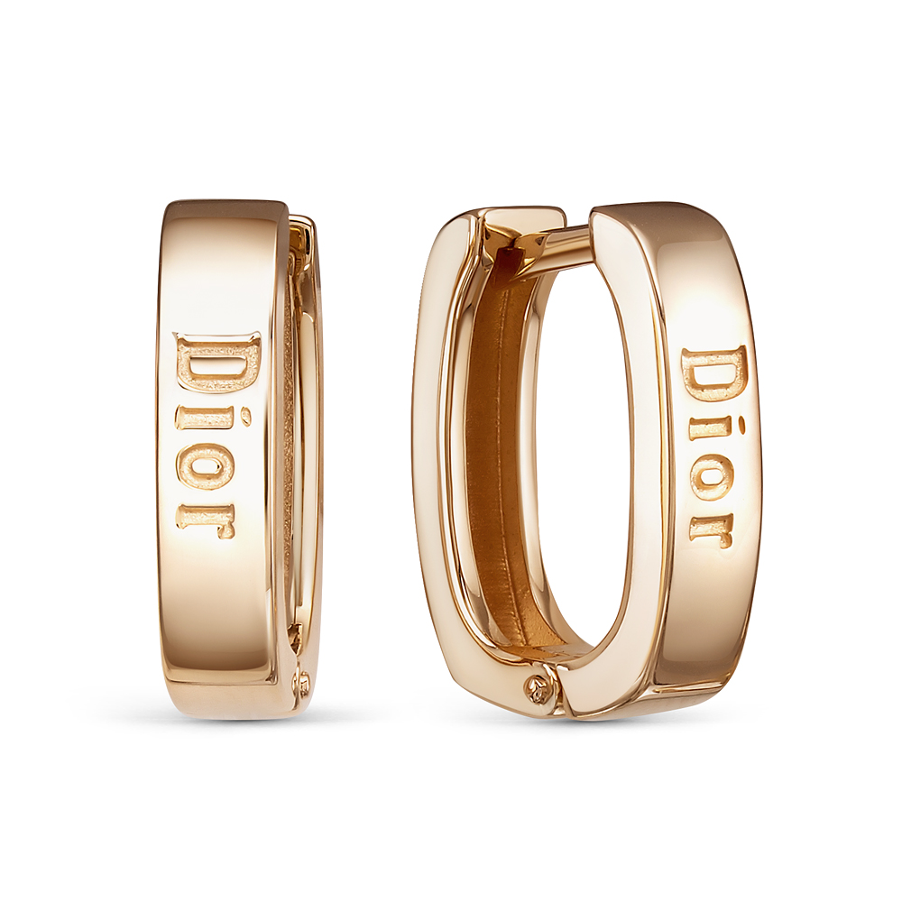 Серьги конго из красного золота