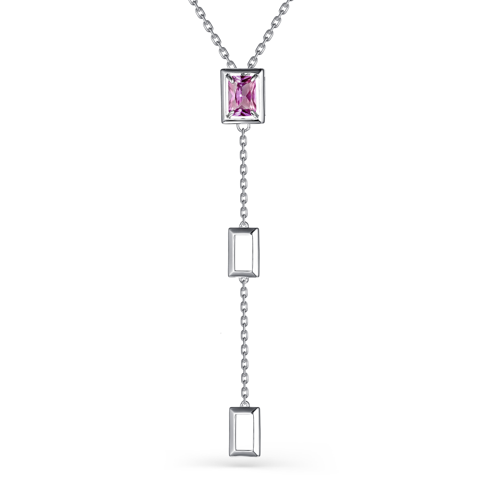 Колье из серебра с корундом