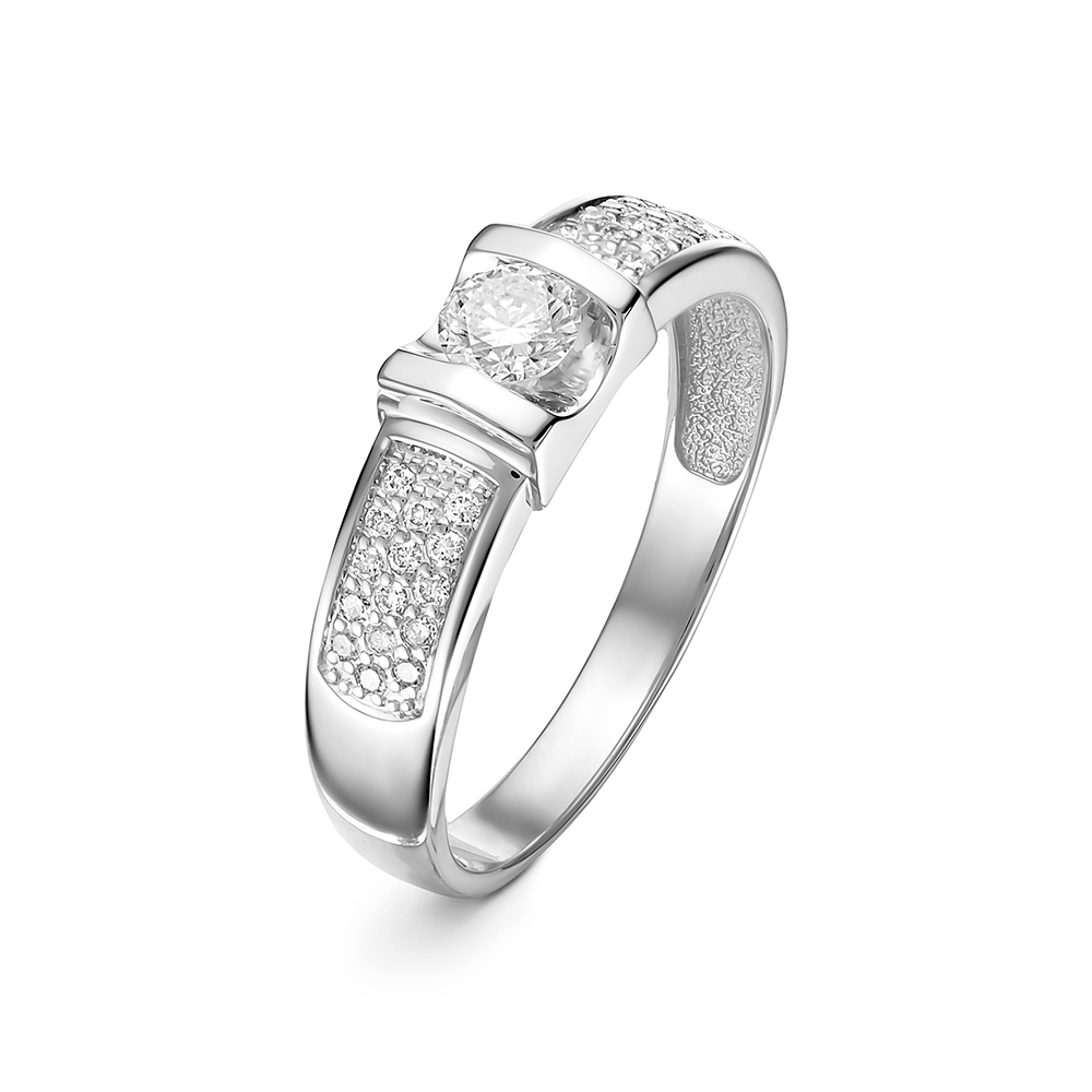 Кольцо из белого золота с бриллиантами