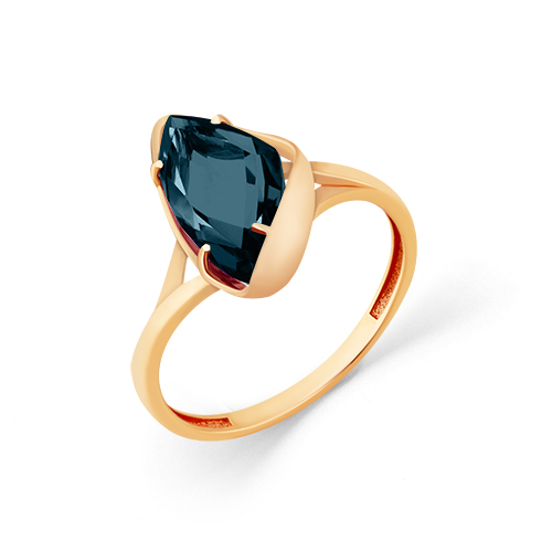 Кольцо из красного золота с топазом