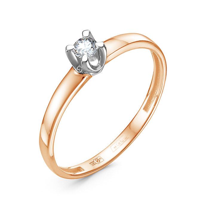 Кольцо из золота с бриллиантом