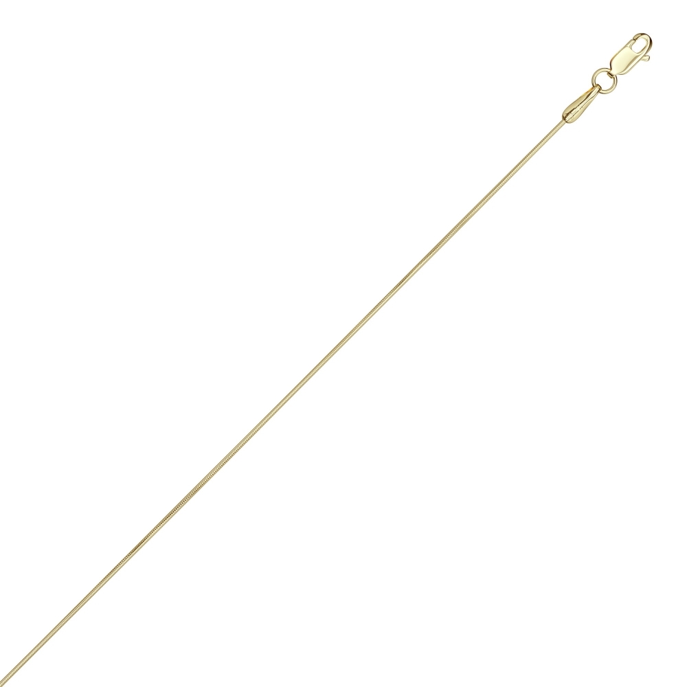 Цепь из желтого золота 585, плетение «Снейк»