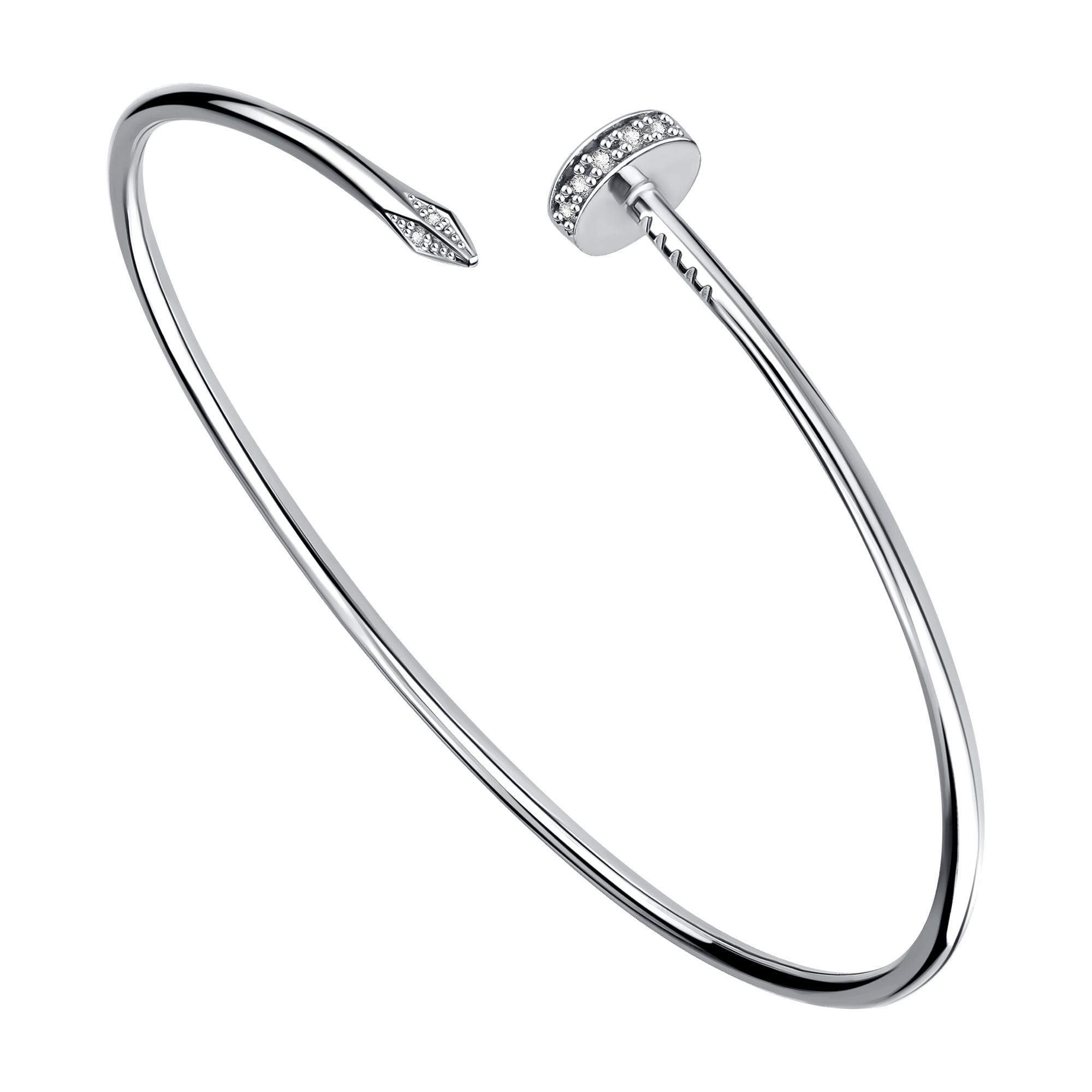 Браслет из серебра с фианитами