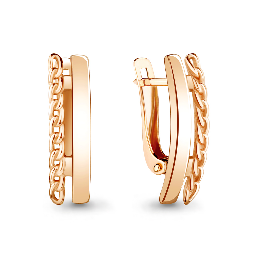 Серьги из красного золота