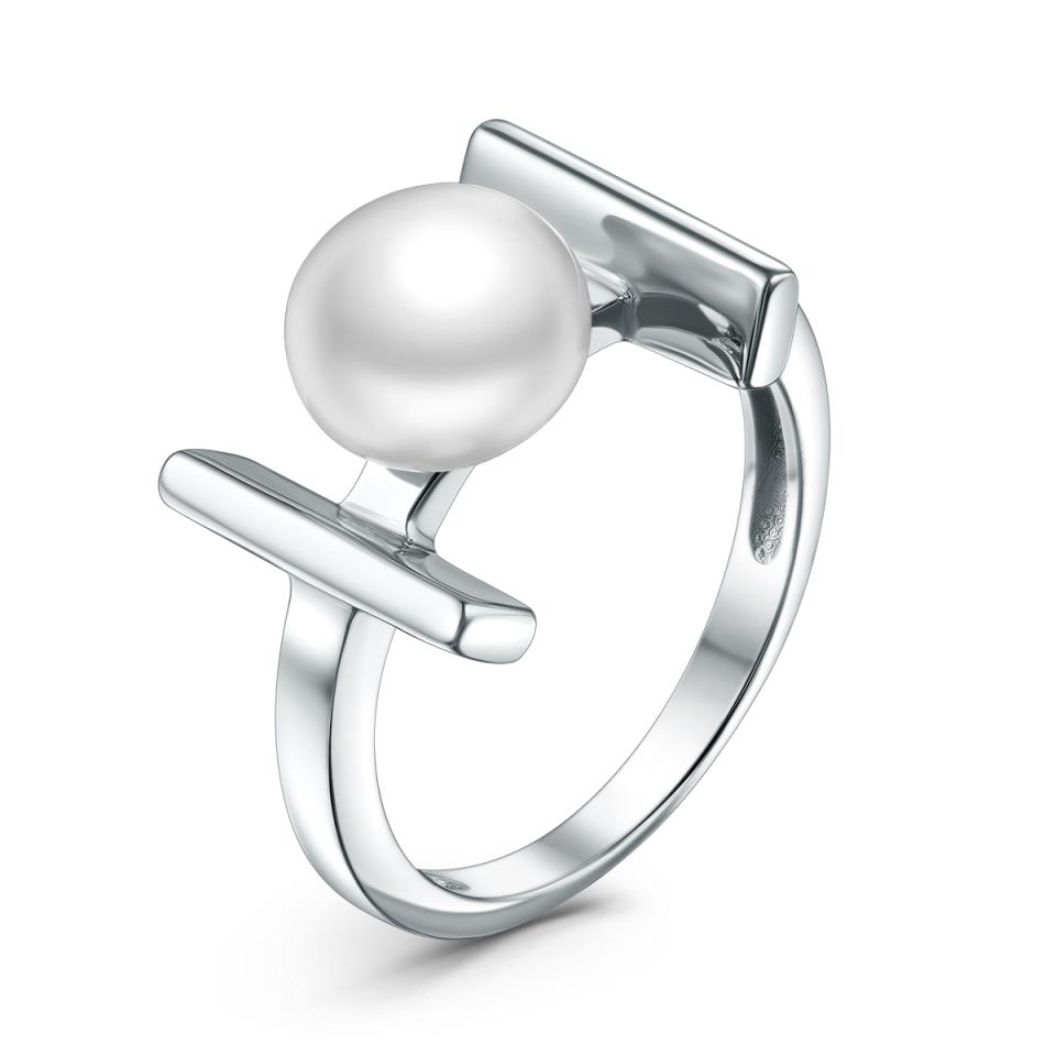 Кольцо из серебра с жемчугом