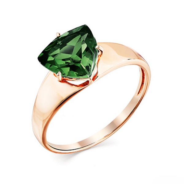 Кольцо из красного золота с турмалином