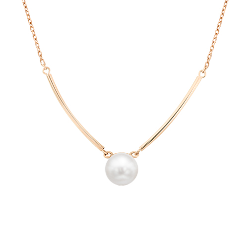 Колье из красного золота с жемчугом