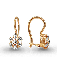 Серьги из красного золота 585 пробы