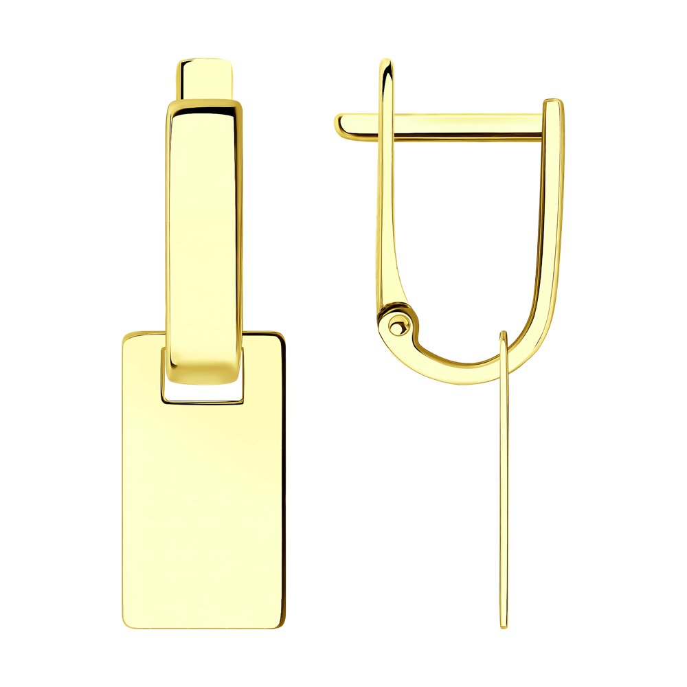 Серьги из желтого золота