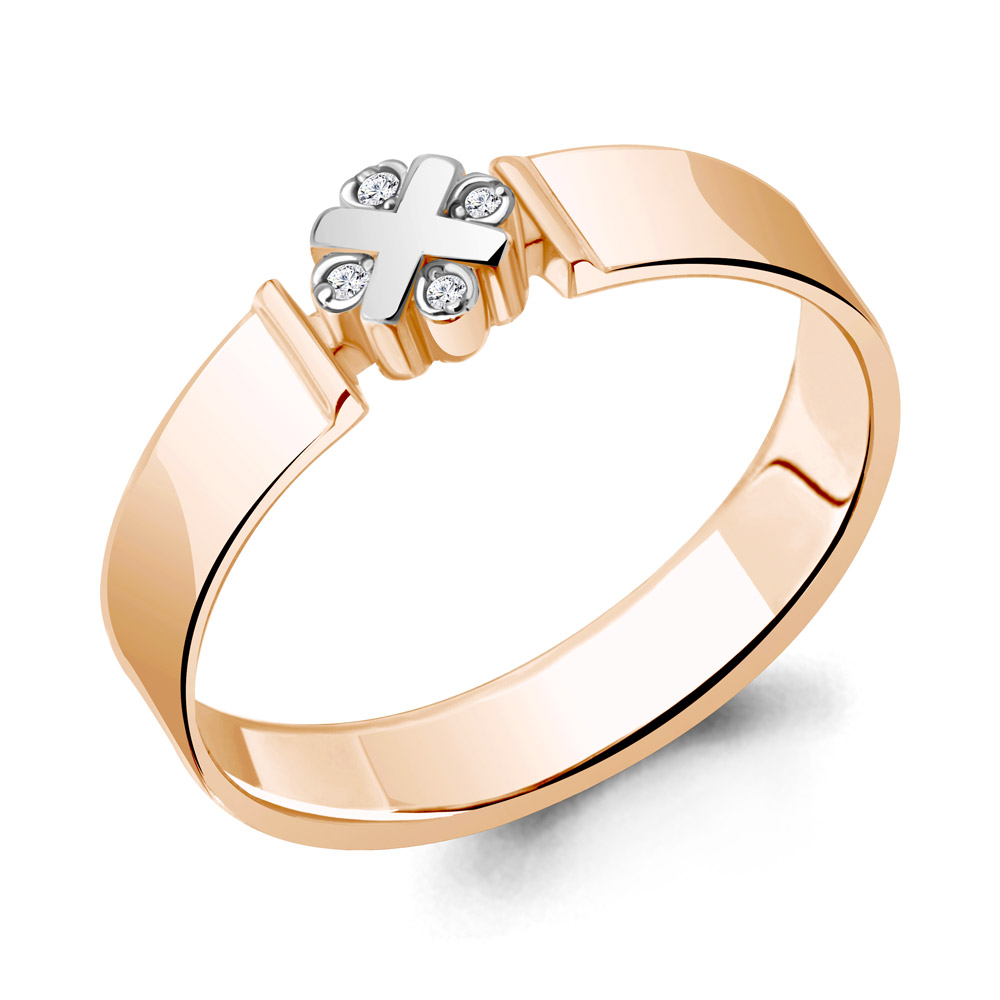 Кольцо из серебра с бриллиантами