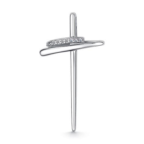 Подвеска из серебра с фианитами