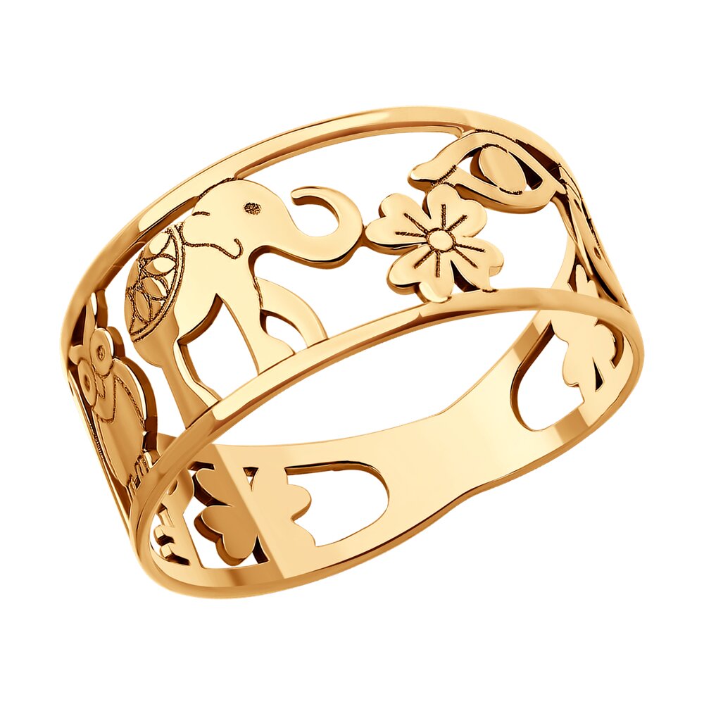 Кольцо из красного золота