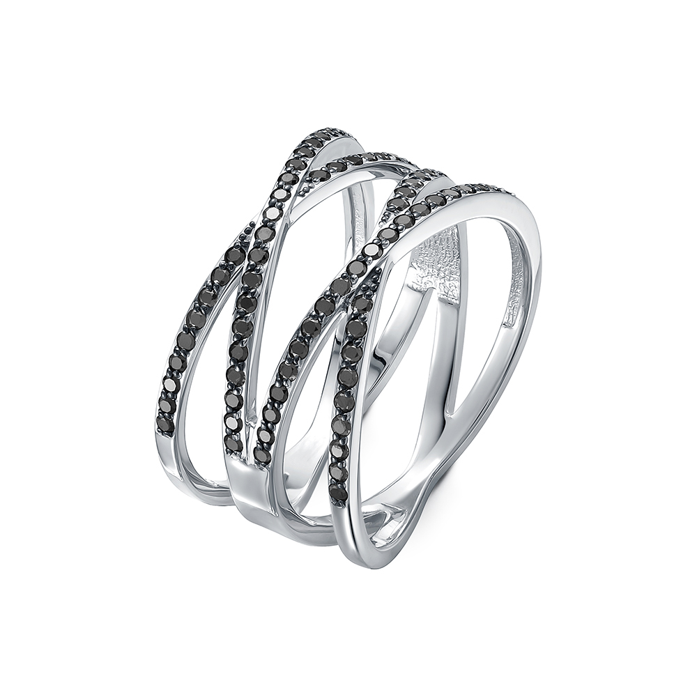 Кольцо из белого золота с бриллиантами