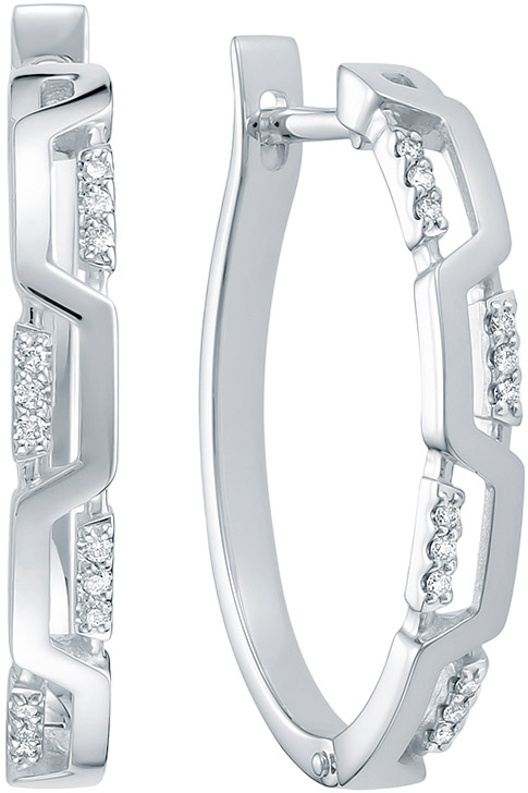 Серьги из белого золота с бриллиантами