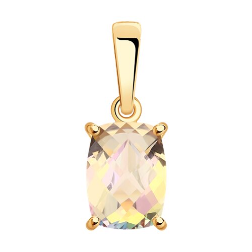 Подвеска из красного золота с топазом