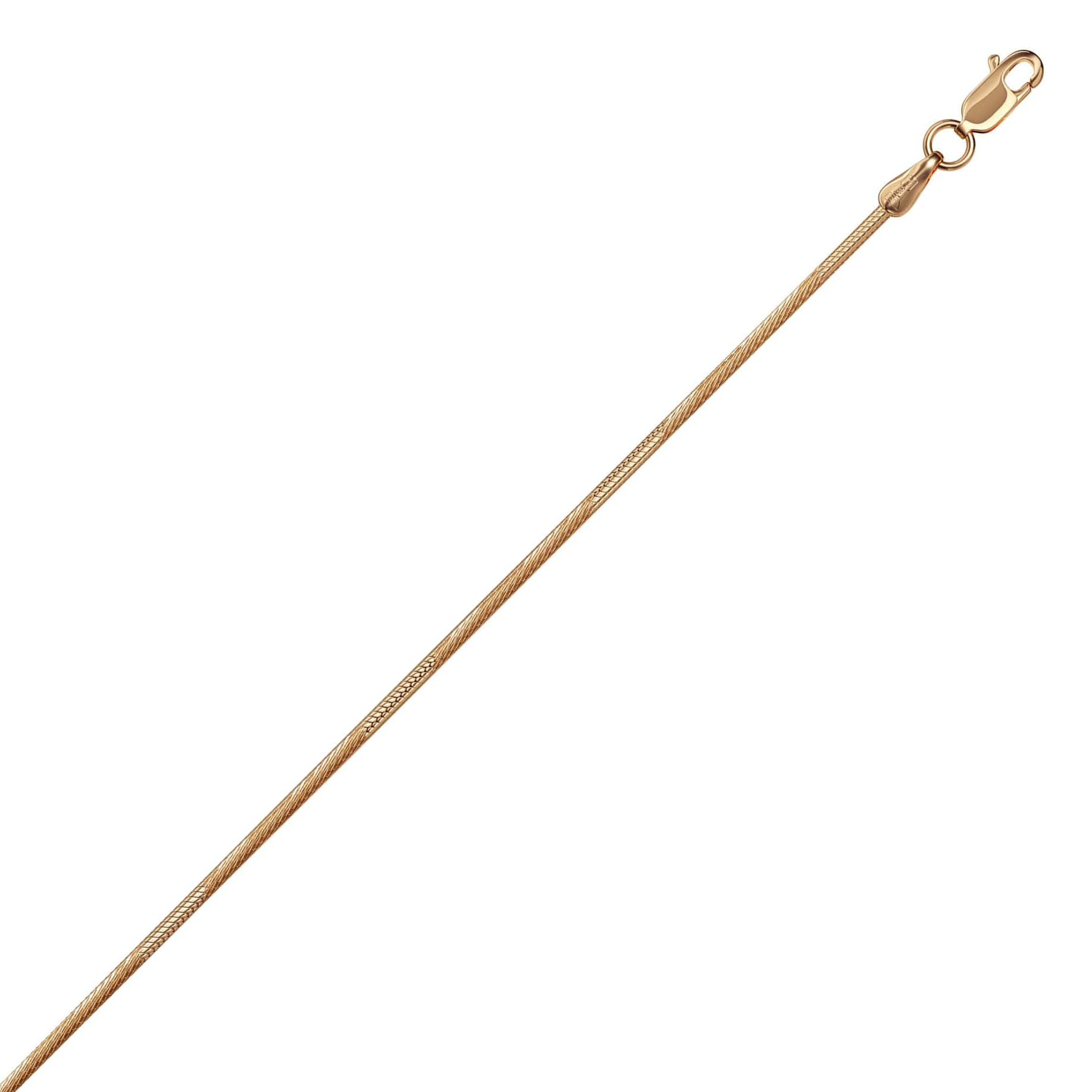 Цепь из красного золота 585, плетение «Снейк»