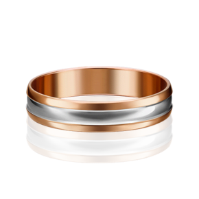 Обручальное кольцо из комбинированного золота