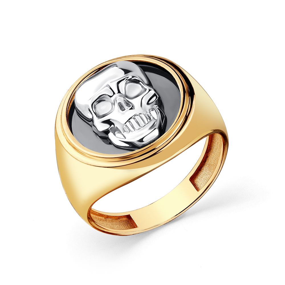 Печатка из красного золота «Череп»