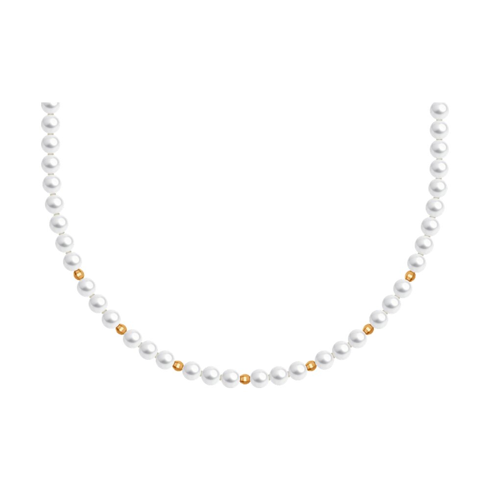 Колье из красного золота с жемчугом