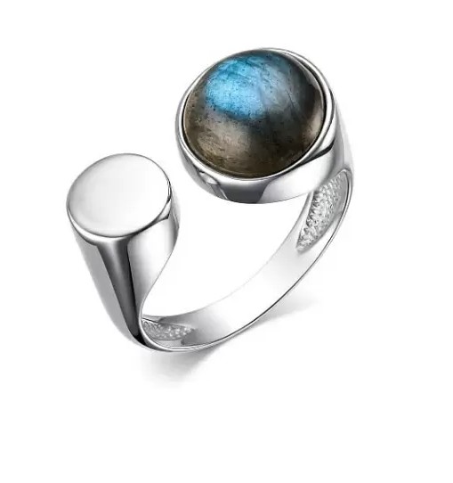 Кольцо из серебра с лабрадоритом