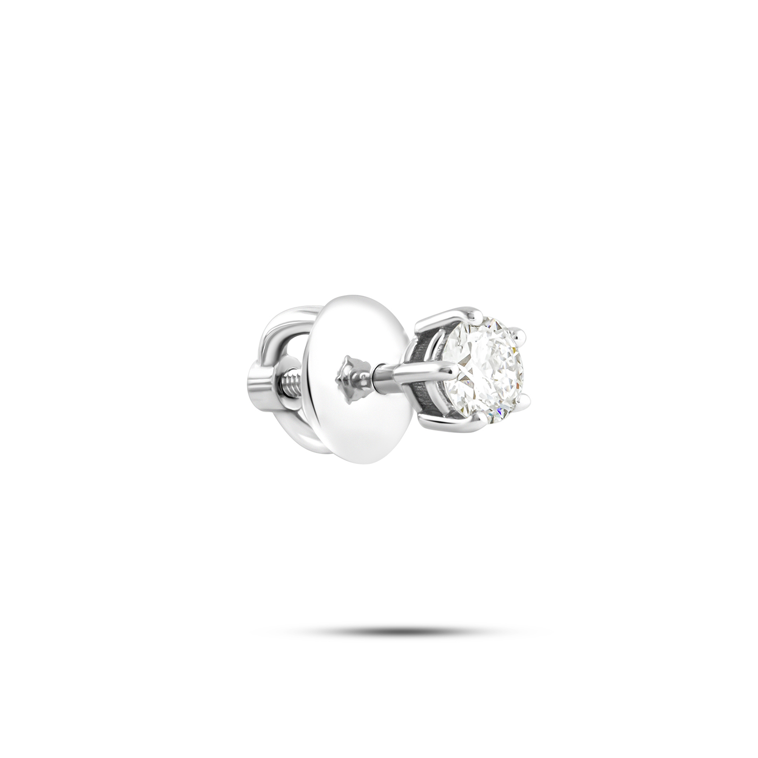 Моносерьга из белого золота с бриллиантом