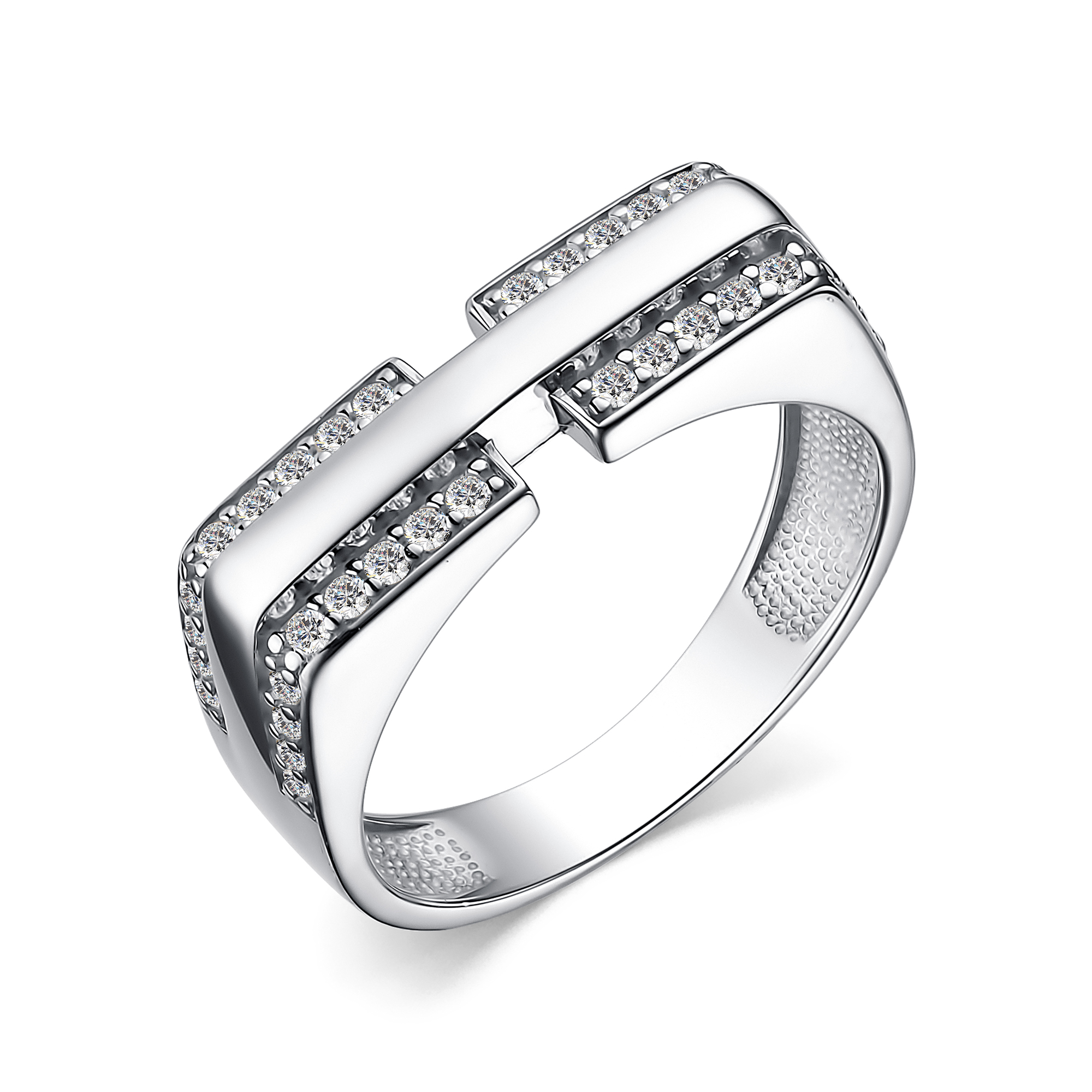 Печатка из серебра с фианитами