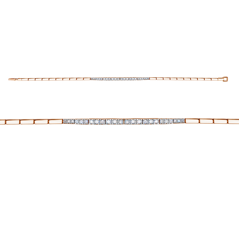 Браслет из красного золота с бриллиантами