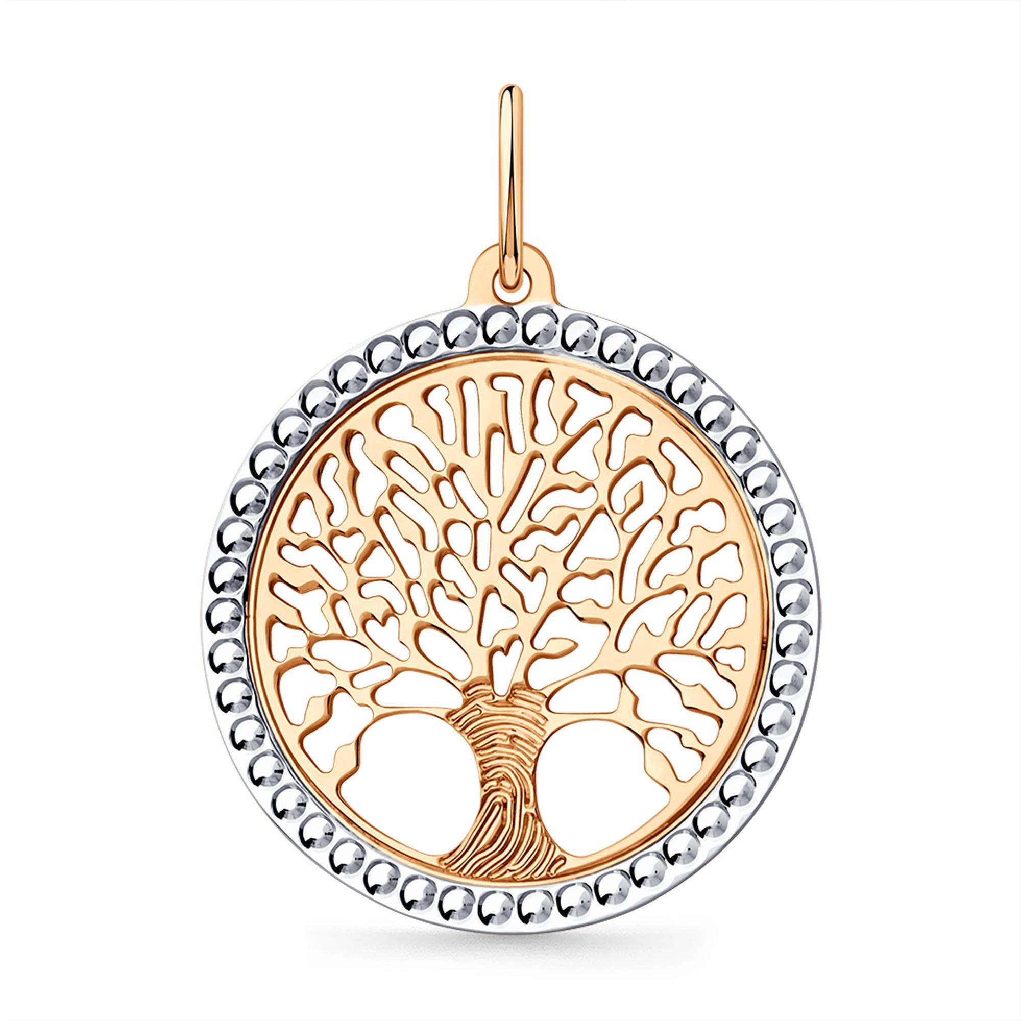 Подвеска из комбинированного золота