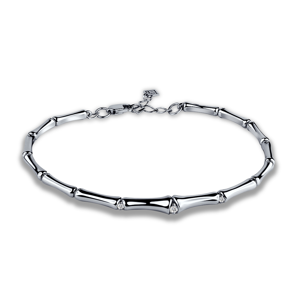 Браслет из серебра с фианитами