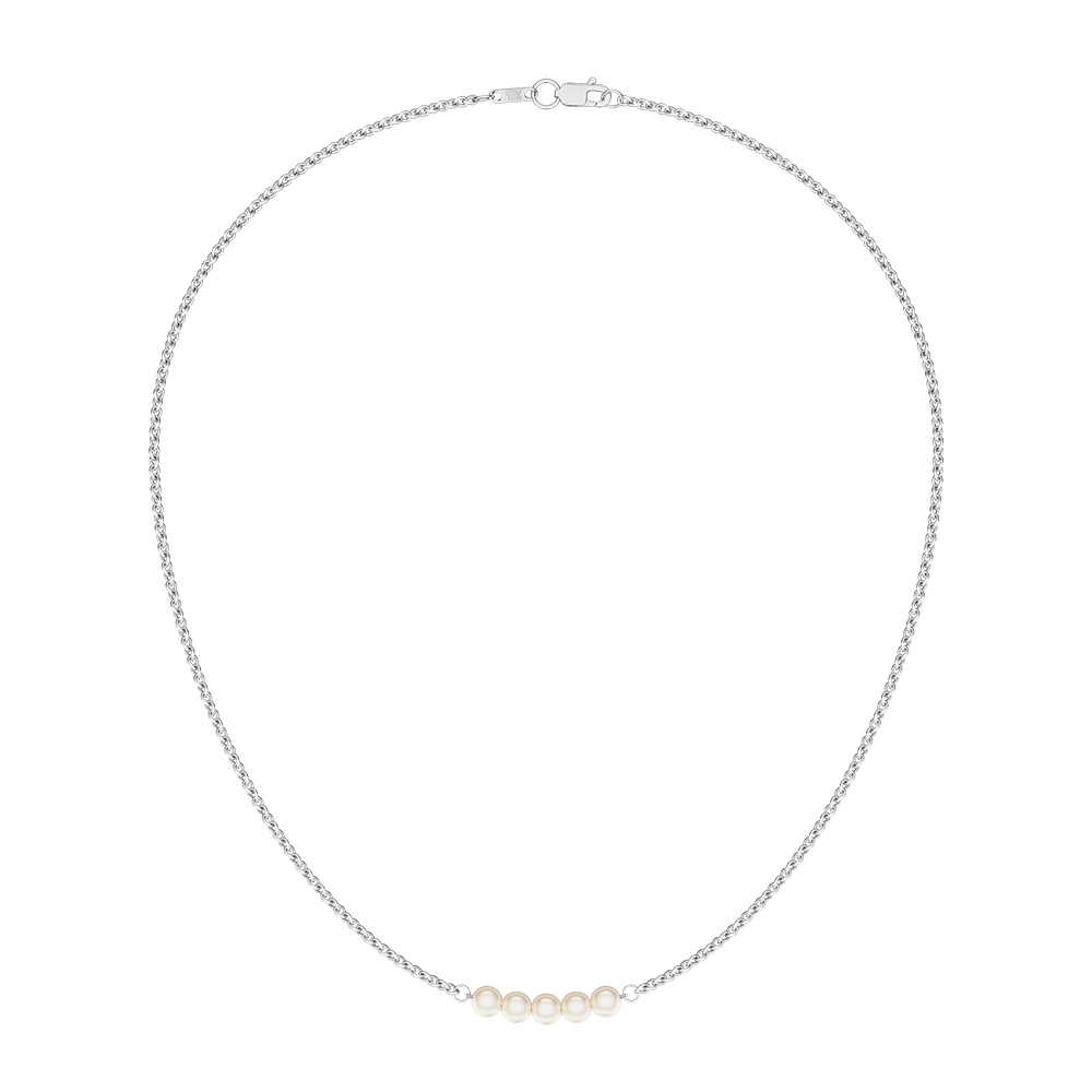 Колье из серебра с жемчугом