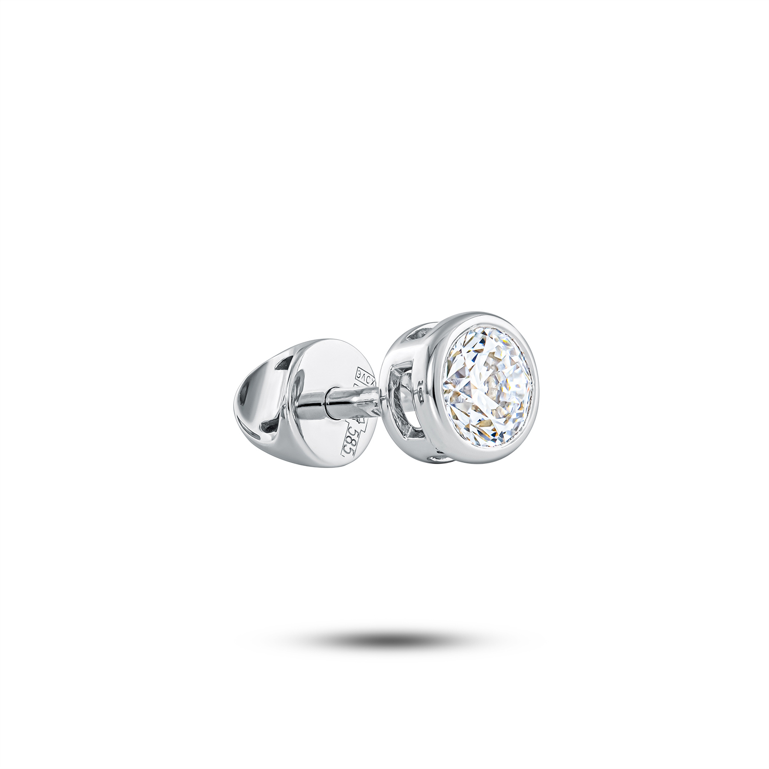 Моносерьга из белого золота с бриллиантом