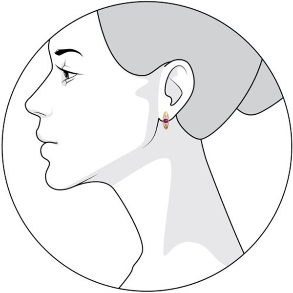 Серьги из комбинированного золота с рубинами и бриллиантами