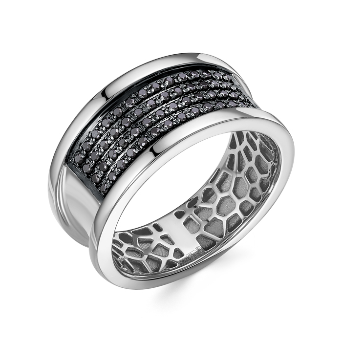 Кольцо из белого золота с бриллиантами