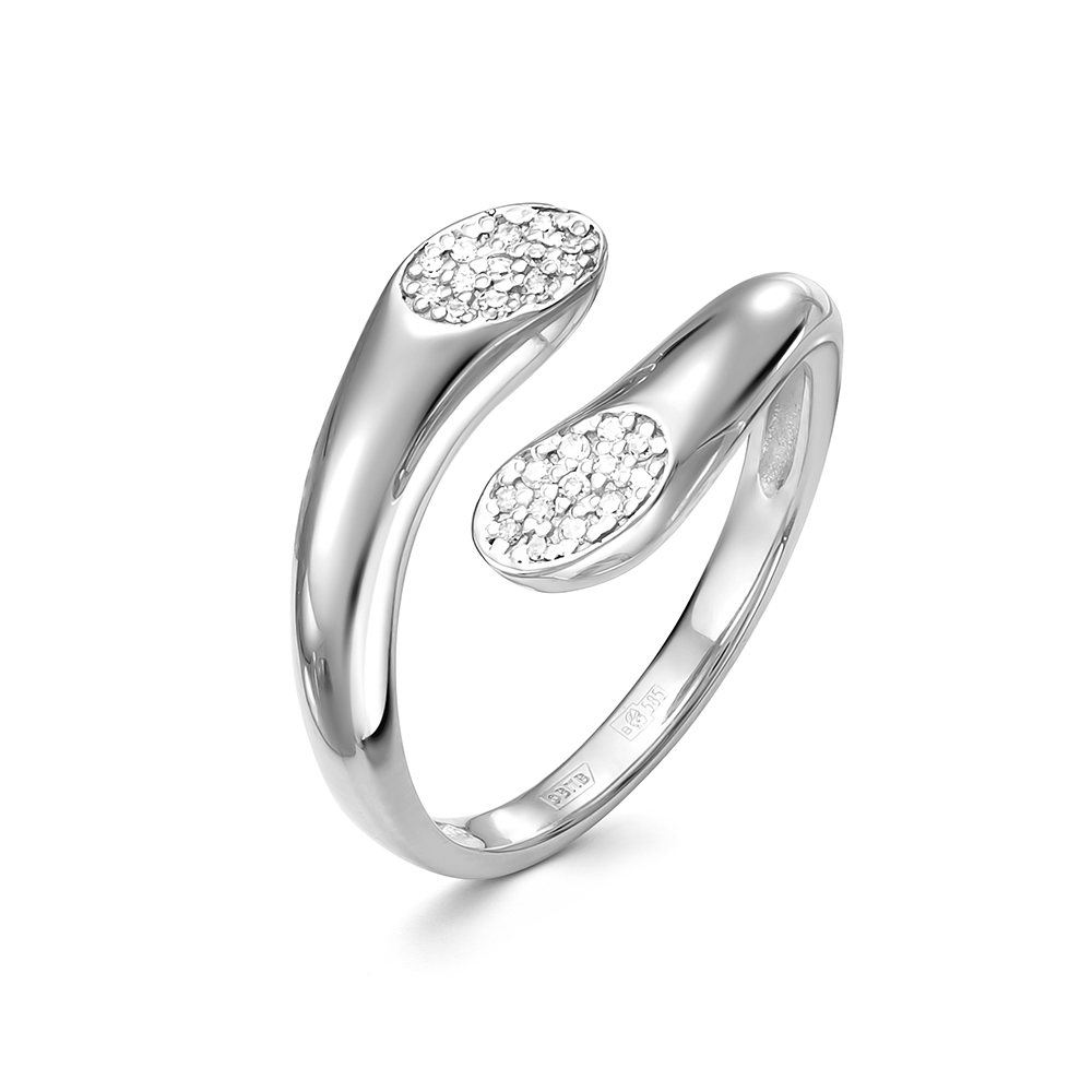 Кольцо из белого золота с бриллиантами