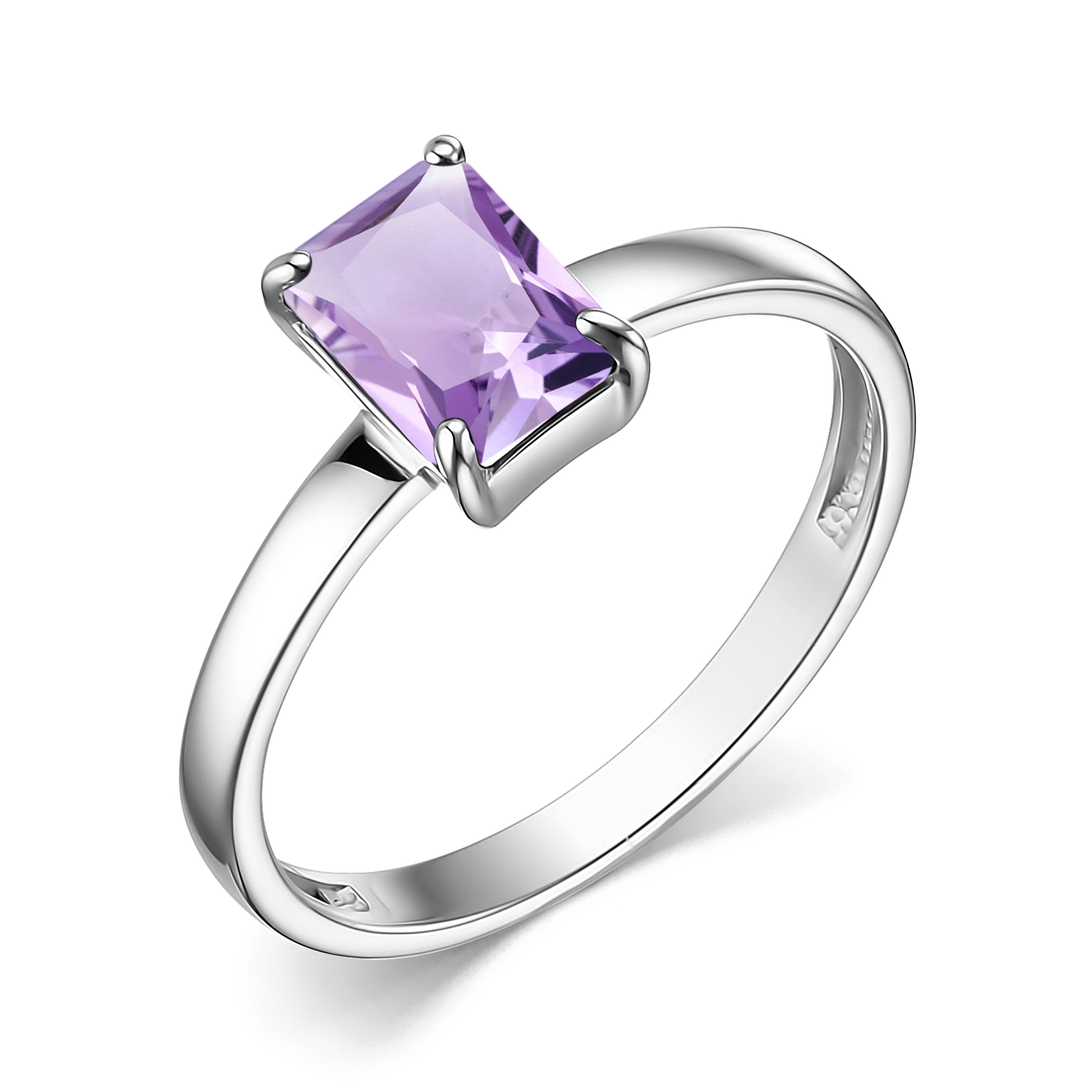 Кольцо из серебра с аметистом