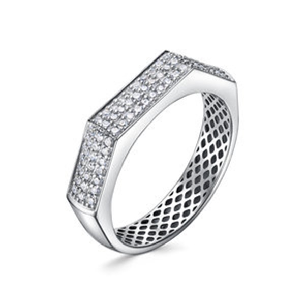 Кольцо из белого золота с бриллиантами