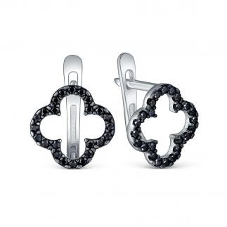 Серьги из серебра с шпинелью