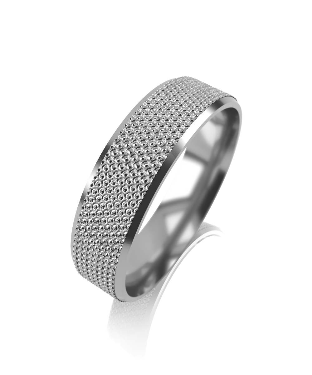 Обручальное кольцо из белого золота