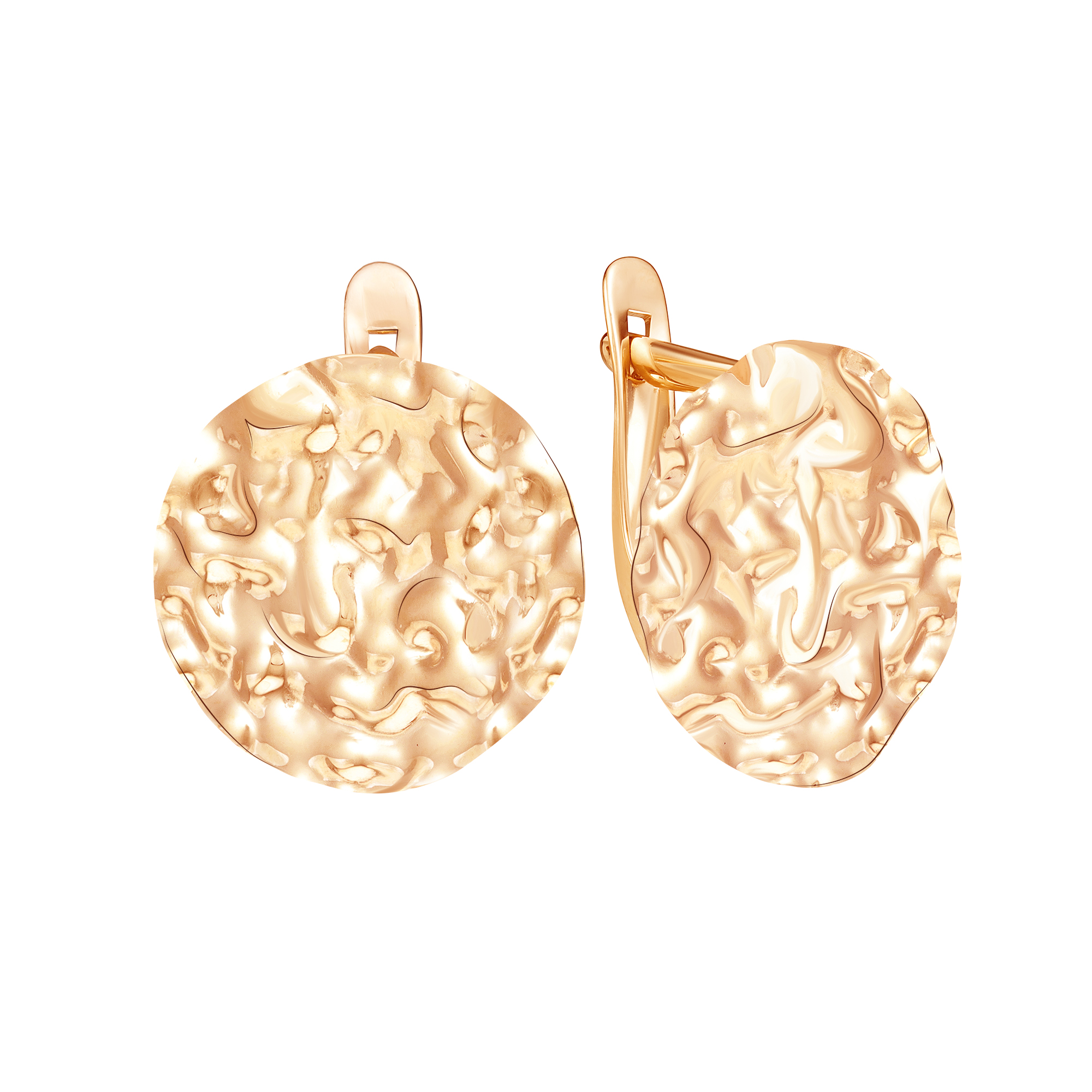 Серьги из красного золота