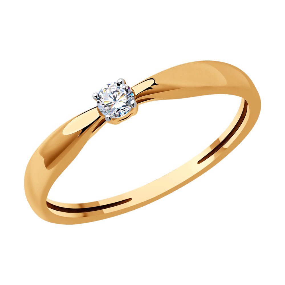 Кольцо из золота с бриллиантом