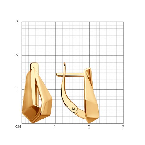 Серьги из красного золота