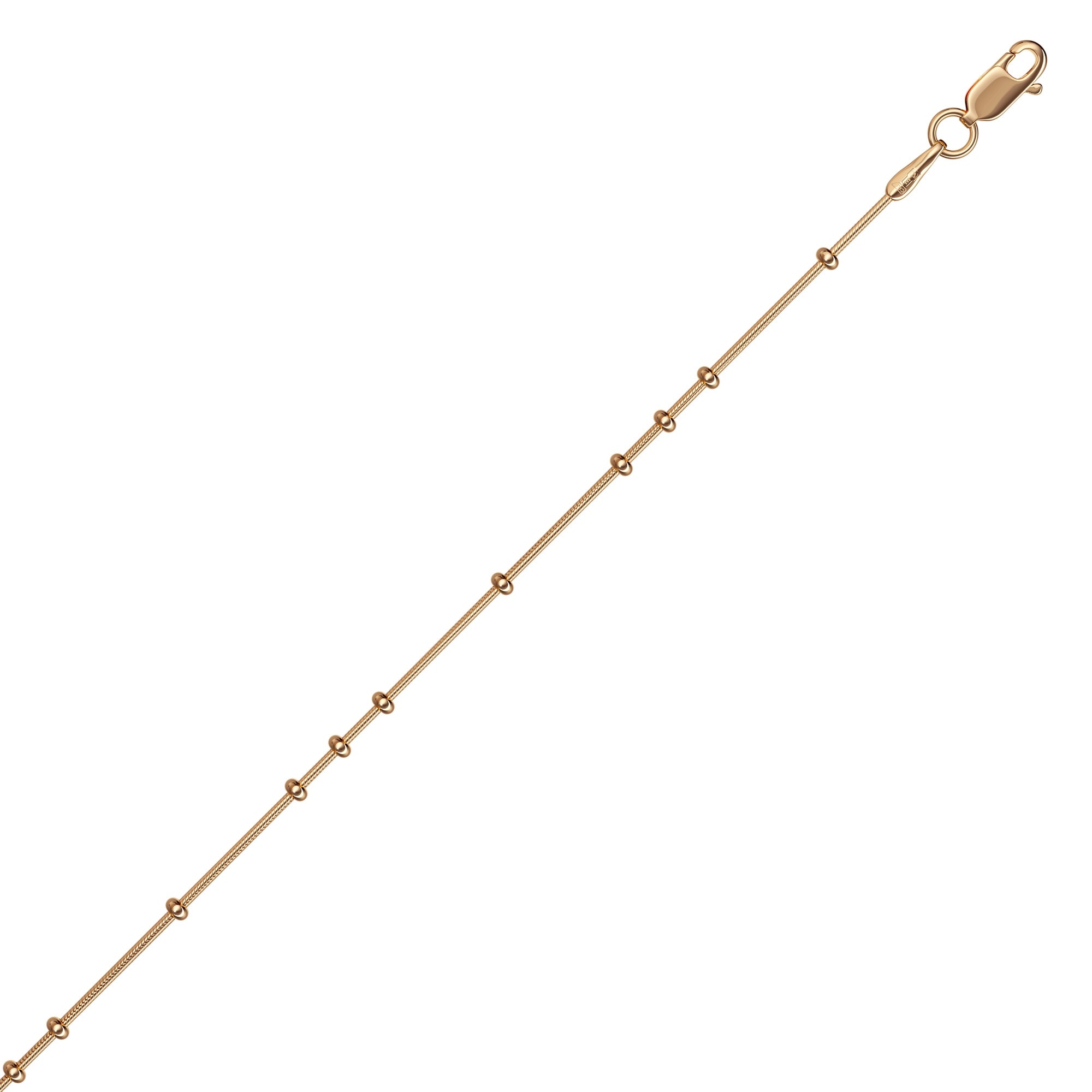 Цепь из красного золота 585, плетение «Снейк»