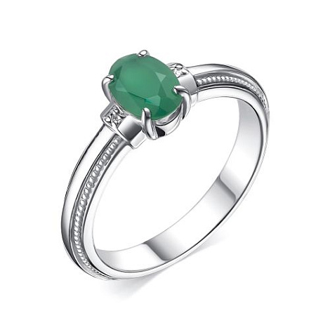 Кольцо из серебра с агатом