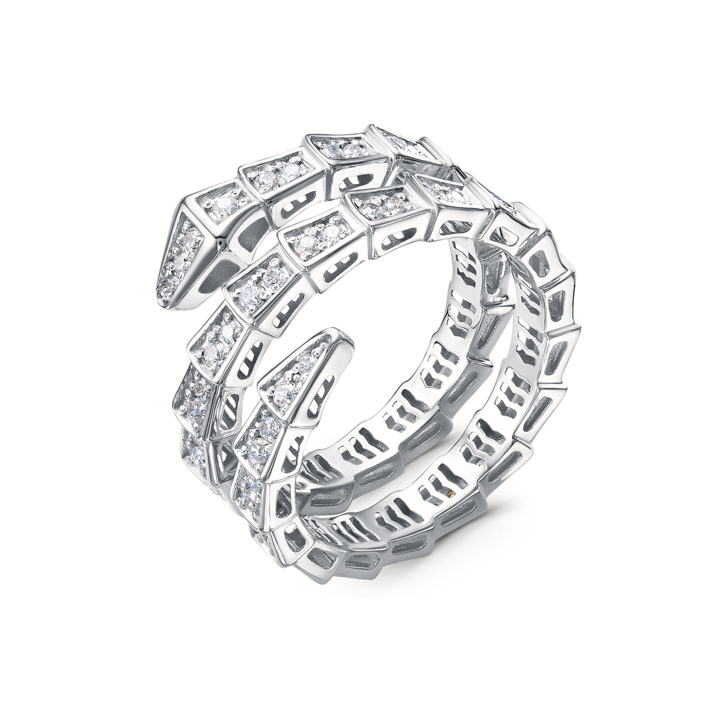 Кольцо из белого золота с бриллиантами