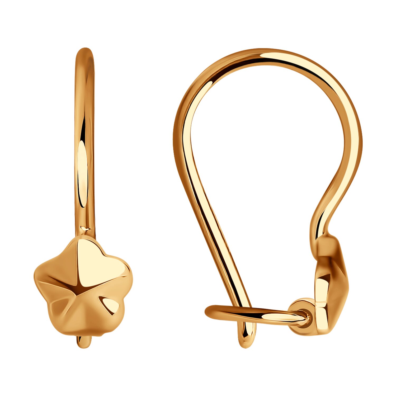 Серьги из красного золота 585 пробы