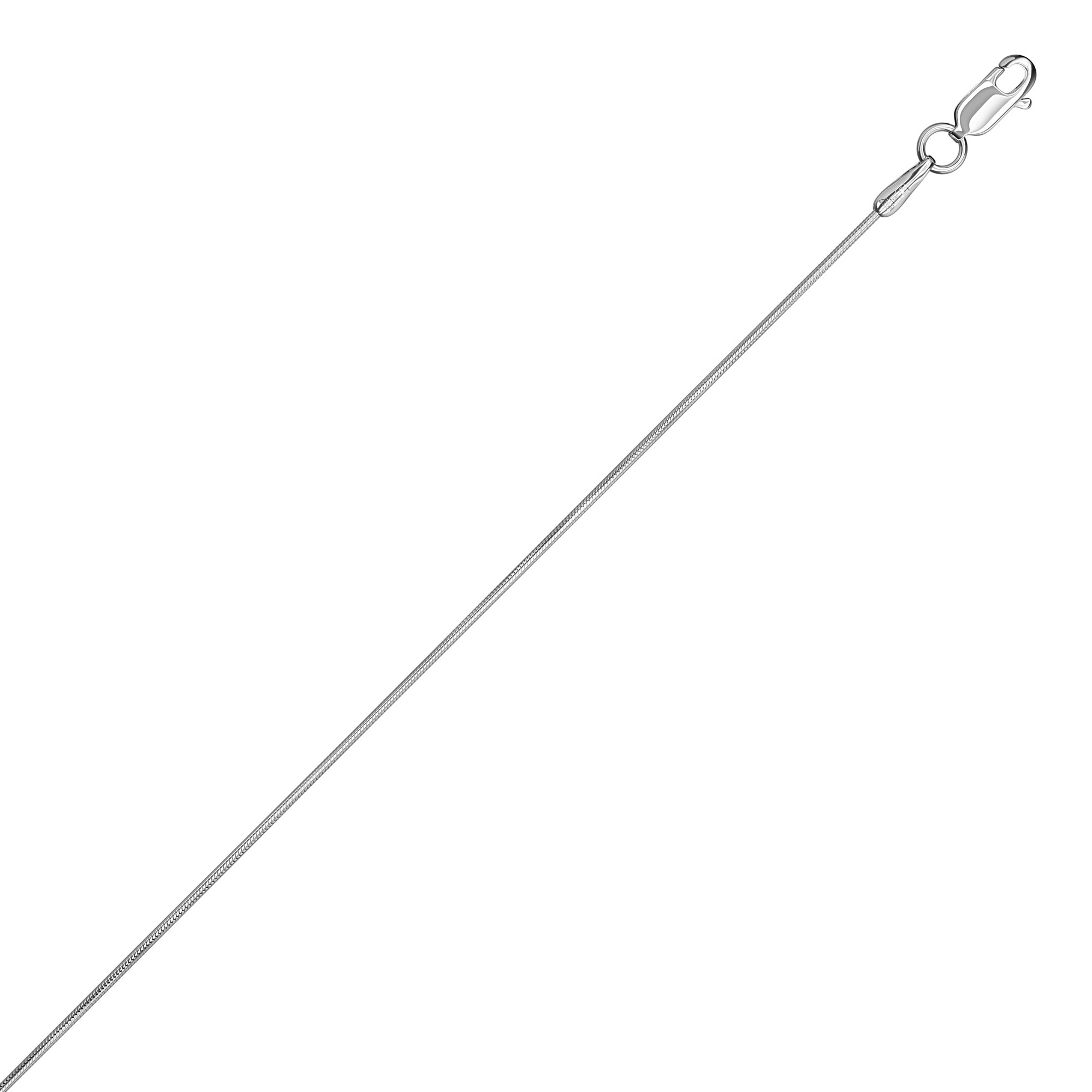 Цепь из белого золота 585, плетение «Снейк»