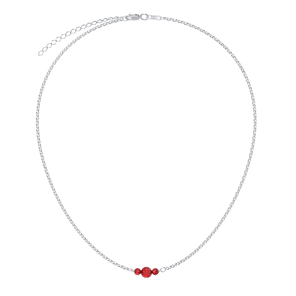 Колье из серебра с гранатом