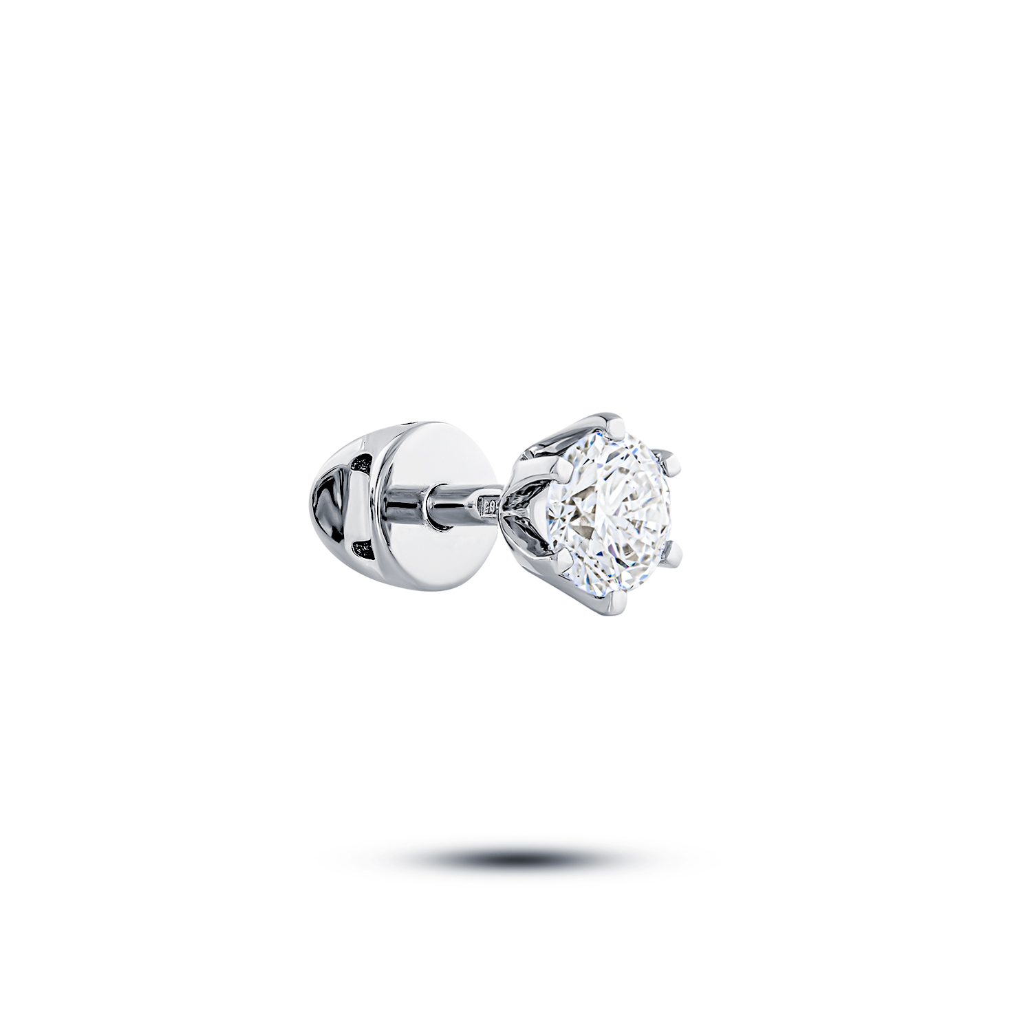 Моносерьга из белого золота с бриллиантом